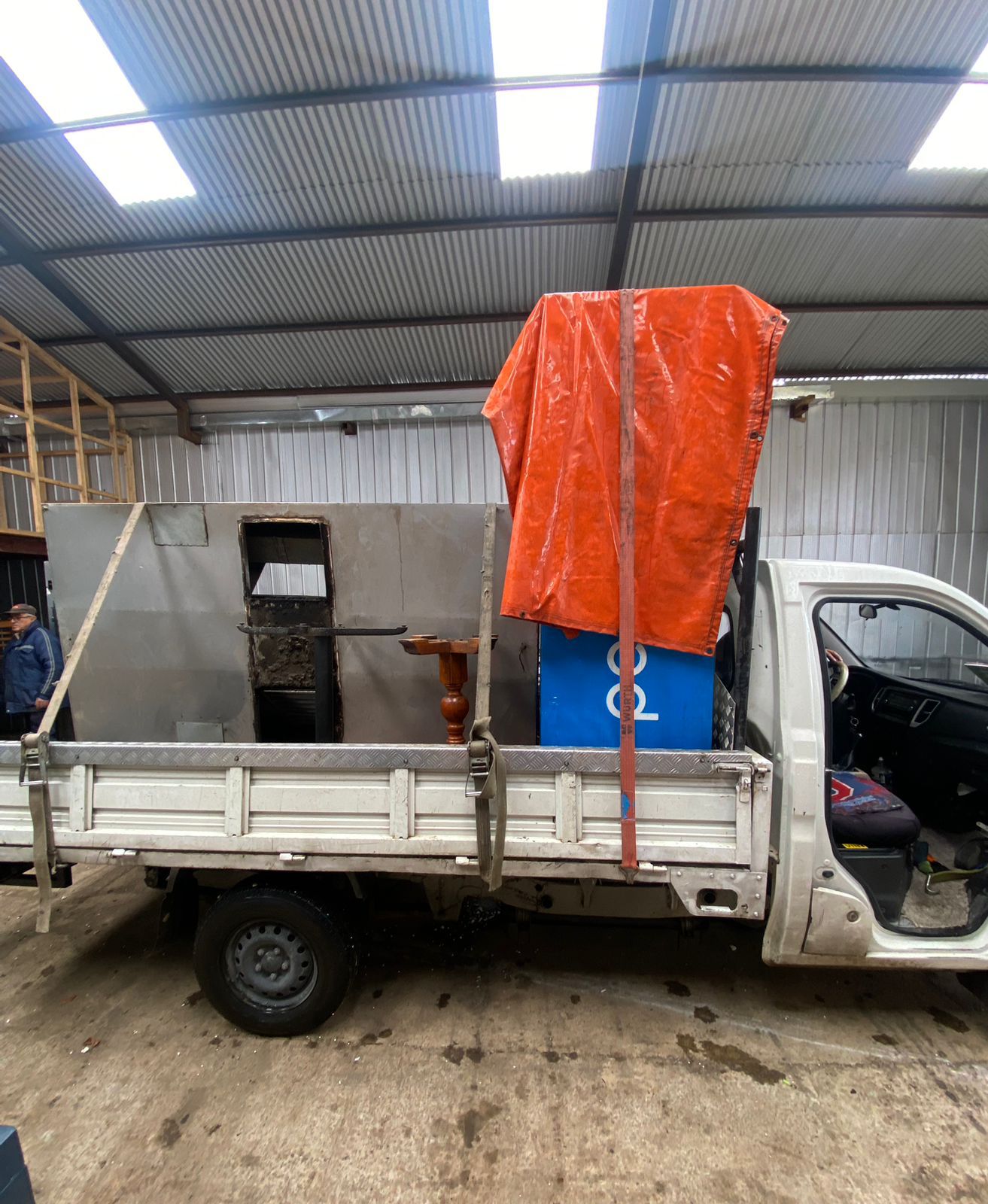 Foto de Marcelo trabajando en transporte